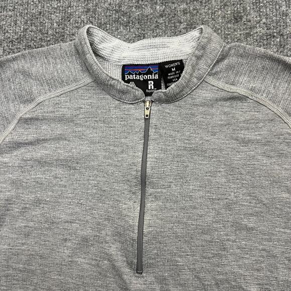 VTG Patagonia R.5 Quarter Zip Top Womens Size Medium Gray Polartec Regulator - Picture 4 of 12